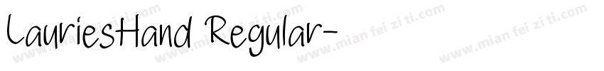 LauriesHand Regular字体转换